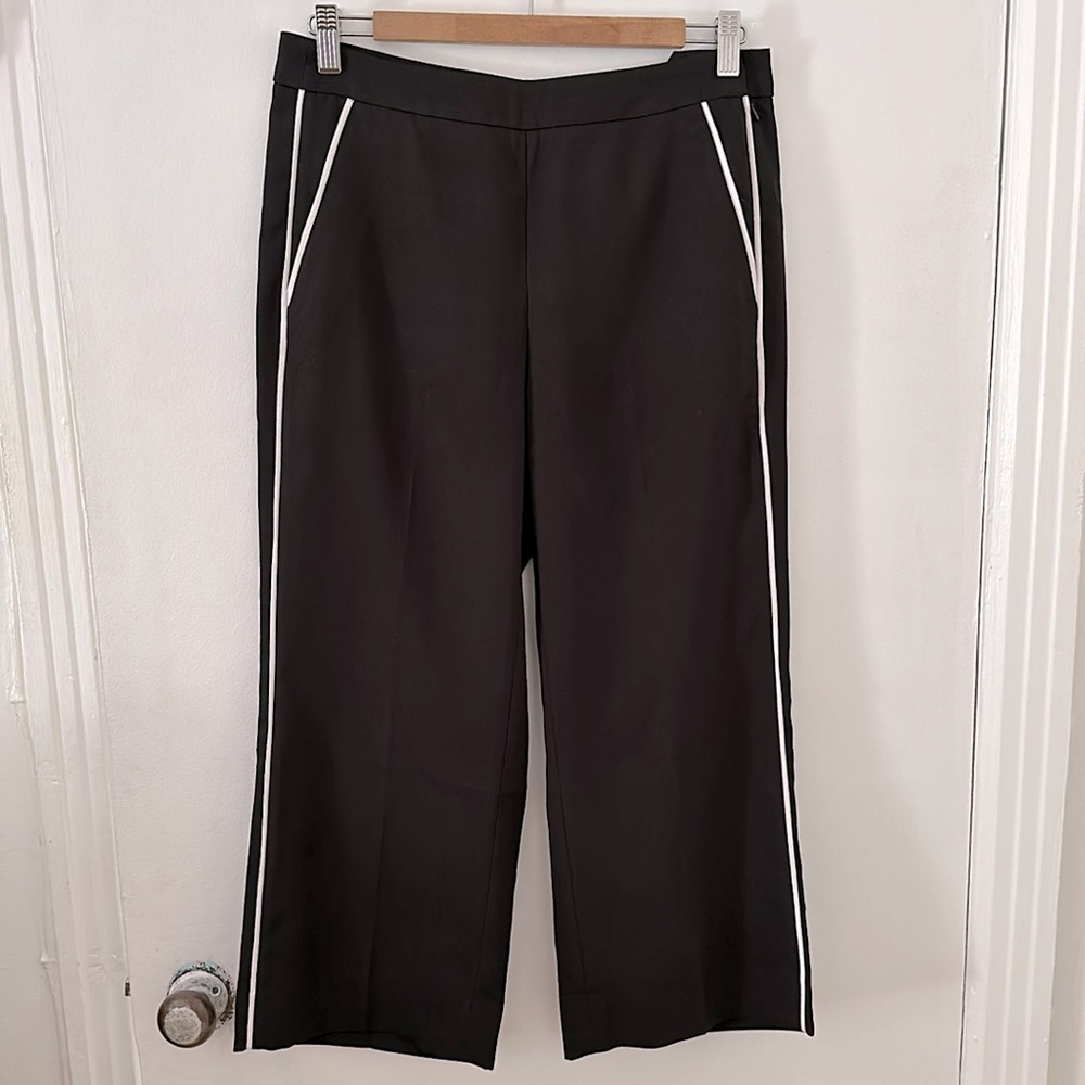 NWOT - Banana Republic Crop Dress Pant with White Stripe